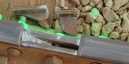 Figure 8: Rail defect in mechanical joint